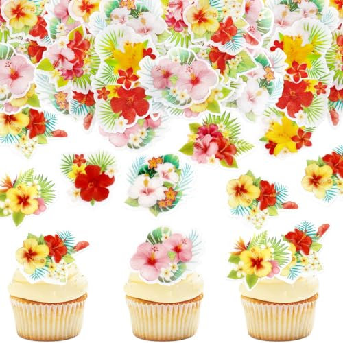 Blumomon 40Pcs Edible Flowers Cupcake Toppers Edible Flowers Cake Topper Edible Flowers Cupcake Decoration Picks Wedding Baby Shower Party Wedding Anniversary Birthday Party Cake Decoration