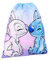 Disney Stitch und Angel Turnbeutel, String Rucksack, Gepäcktasche, Reiserucksack im Stitch und Engel Design, Geschenk für Mädchen und Jugendliche