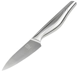 FACKELMANN Chefkoch Gemüsemesser handgeschärft – Ca. 90/200mm – Taper-Klingenschliff für Präzision – Sandgestrahlte Anti-Rutsch-Textur im Griff – 5 Jahre Garantie – Silber