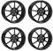 4x AUTEC Felgen Alufelgen CLUBRACING 9.5x18 ET25 5x100 Schwarz kompatibel mit Club-Line Club-Line