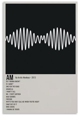 GYBDNS Arctic Monkeys AMArt-Album, Leinwandbild, Wandkunst-Deco, Hip-Hop-Musikalbum, Ölgemälde, Deko-Leinwand, Deko-Kunst 30x45cm (12x18 Zoll), ungerahmt-Stil-33