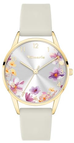 Tamaris Damen Analog Quarz Uhr mit Silikon Armband TT-0190-PQ