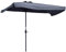 Outsunny Sombrilla Rectangular 230x130x249 cm Parasol para Pared Media Sombrilla con Manivela Protección UV Impermeable Sombrilla para Balcón Terraza Jardín Gris Oscuro
