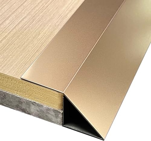 Door Threshold Strip High to Low Thresholds Trim for Hardwood Floor, Decorative Transition Edge Strip Bar for Tiles, Doorways Transition Flap for Entry Laminate(Gold,20mm(3/4))