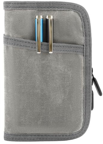 CYMNER Waterproof Field Notes Cover with Zipper Closure,3.5 x 5.5 Multi-Function Tactical Pocket Notebook Cover, Compact Storage for Outdoor, Travel, Hiking, Professionals
