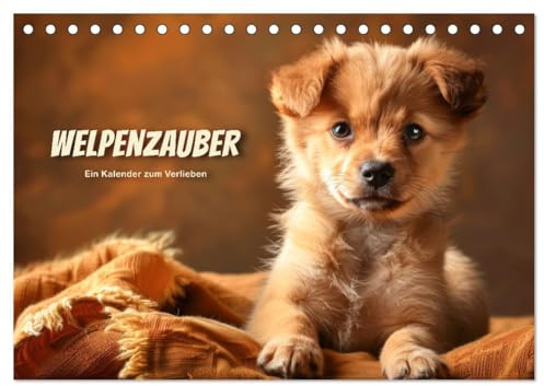 Welpenzauber: Ein Kalender zum Verlieben (Tischkalender 2026 DIN A5 quer), CALVENDO Monatskalender: Ein Jahr voller herzerwärmender Welpenmomente, die jeden Tag verschönern (CALVENDO Tiere)
