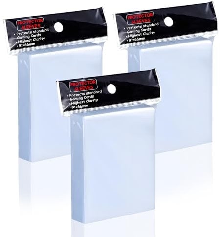 300 Pcs Card Sleeves Clear, Exact Fit Card Sleeves 66 * 91MM, Card Protector Sleeves, Top Loaders Semi Rigid Card Holders Perfect for MTG, Football, Sports, Game Cards