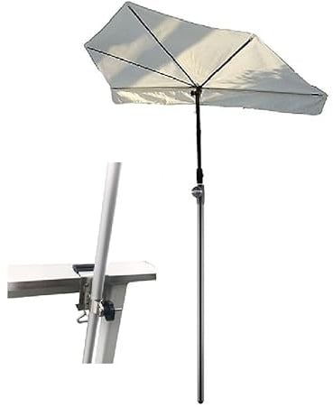 Duo - Masterholder holly UV NATUR MOBILER FÄCHER SONNENSCHIRM POLYESTER + EDELSTAHLHALTERUNG + SCHIRM UNTERSTOCK