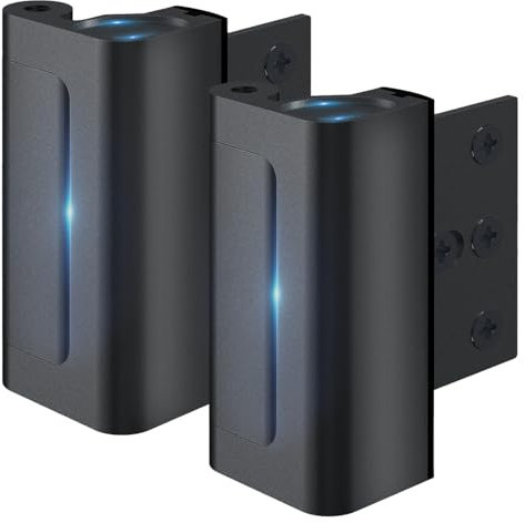 Rerishom Door Lock Withstand 800 lbs for Inward Swinging Door, Door Reinforcement Lock with 8 Screws to Prevent Unauthorized Entry, Pin Tumbler for Extra Home Security and Privacy, 2 Pack, Black