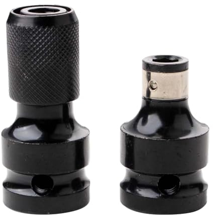 2 Stück Schlagschrauber Bit Adapter, Bithalter Stecknuss Adapter, 1/2 auf 1/4 Zoll Schlagschrauber Zubehör, Multifunktionsadapter für Schlagratschenschlüssel Schraubendreher Bit