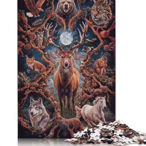 Waldtiere-Puzzle, Premium-Puzzle aus 100% recycelter Pappe, 100% recycelter Karton, für Kinder und Erwachsene ab 12 Jahren, 1000 Teile (26 x 38 cm)
