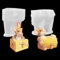 DeryArcle 2 Pcs Candle Resin Moulds, Cheese Epoxy Resin Silicone Moulds for DIY Candles Making, Cute Mouse Animal Sculpture for Home Decoration, Aromatherapy Crafts Soap