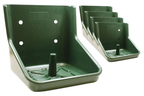 5x Lecksteinhalter Pferd grün - für 10 kg Lecksteine ohne scharfe Kanten - stabiler Salzsteinhalter bruchsicher aus Kunststoff für Pferde, Rinder, Wild - für Hof & Stall