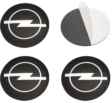 SZPXXX 4pcs Aufkleber Aufkleber für Radkappen für Opel Adam (ab Bj.2013), Abzeichen Felgendeckel Aufkleber Dekoration Einfache Anwendung Rostfrei,56mm