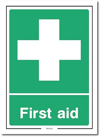 First Aid Rigid Sign - Portrait - A4 290mm x 270mm - 3mm Rigid Plastic