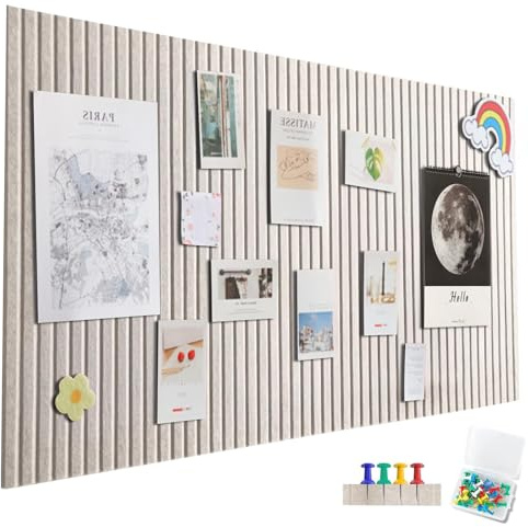 Pinnwand Groß Selbstklebend 120x90 cm - 12 Stück Dekorative Pinnwand aus Filz 30x30cm für fotopinnwand,vision board,pinnwand kork,Wanddekoration fotowand, pinwand korktafel,Helles Kamel