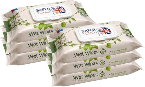Big Dealz Safer Touch Wet Wipes, Jasmine Scented, 80 Wipes x 6 Packs, Alcohol Free