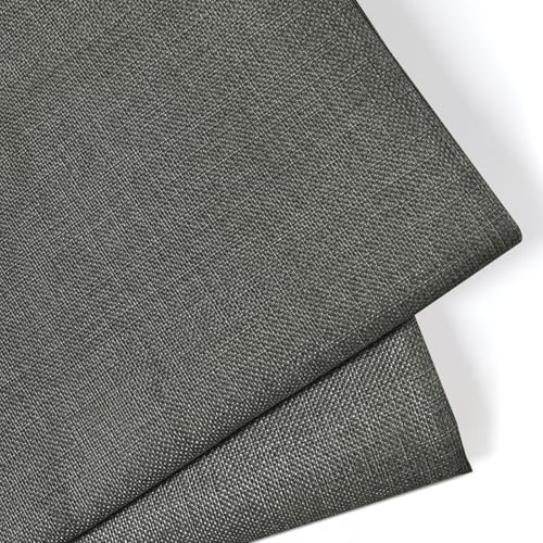 Polsterstoff, Polsterstoff Möbelstoff Meterware 250cm x 148cm, Leinenstoff Sofastoff Stoff Strukturstoff für Möbelstoff Vorhangstoff Sofa Stuhl DIY Kissen Tischdecken (Dunkelgrau)