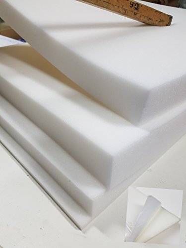 Glatt Schaumstoff Selbstklebend Dämmung Schallschutz mail (100cm x 50cm x h) Weiß o. Schwarz (100x50x5, Weiss)