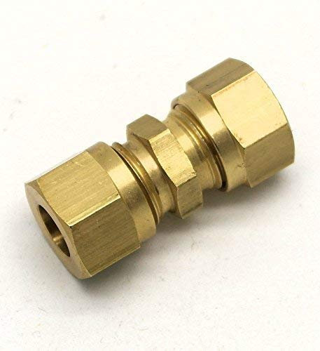 1 x British Made 8mm to 6mm Reducing Brass Compression Fitting
