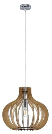 Lindby Pendelleuchte Sina (Skandinavisch) aus Holz (1 flammig, E27) - Hängeleuchte Esstischlampe Hängelampe Wohnzimmerleuchte