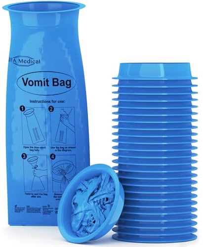 JFA Medical Disposable Sick/Vomit Bags – Pack of 25