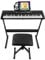 MAX KB4 Electronic Keyboard Set with 61 Full-Size Keys, Digital Piano for Beginners, Adjustable Stand, Stool & Headphones - Complete Electronic Keyboard Instrument Kit with 6 Months Lessons