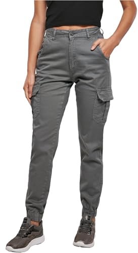 Urban Classics Damen Ladies Hose High Waist Cargo Pants, lightshadow, 29