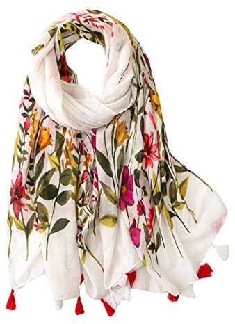 Vellette Femme à la mode pour femmes élégant Echarpe Souple Col Châle Enveloppant Foulard Étole (1-I, One size)