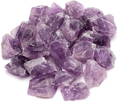 PURAJA Amethyst Edelsteine Set | Naturbelassene Premium Rohsteine | Vielseitige Verwendung als Wassersteine, Heilsteine, Chakrasteine | Sortenreine Kristalle