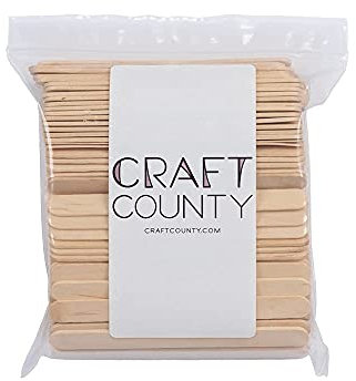 Palillos planos de madera natural para manualidades, 200 unidades, ideales para proyectos escolares y helados
