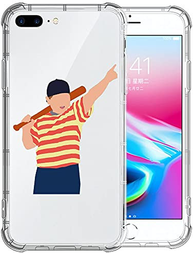 iPhone SE 2020 Case,iPhone 8 Case for Girl,Clear with Baseball Fighting Boy Pattern Design Plastic Shockproof TPU Bumper Protective Case Compatible with Apple iPhone 8/7/SE 2020