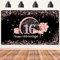 16. Geburtstag Mädchen Deko, 16 Geburtsta g Banner Schwarz und Roségold, Happy 16th Birthday Stoff Schild Plakat, 16. Geburtstag Hintergrund Banner Für Mädchen Geburtstagsfeier Dekoration