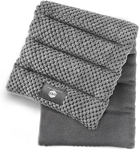 UNCN Mikrowellen-Heizkissen, 45 x 19,6 cm, mikrowellengeeignet, zur Schmerzlinderung, wiederverwendbar, für Krämpfe, Rücken, Nacken, Schulter, Steifheit, natürlich gewichtete feuchte Therapie