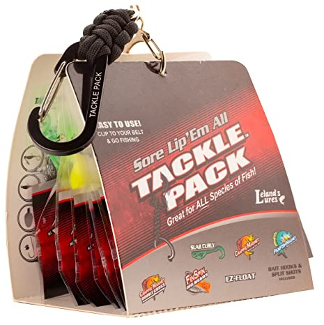 Crappie Magnet Tackle Pack Kit – Angelköder, Jig-Haken, Split-Shots – entworfen, um jeden Fisch zu fangen, einschließlich Barsch, Crappie, Forellen und mehr, tragbar für alle Arten