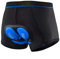 DEATPOYE Fahrradunterhose Herren, Radunterhose Herren Gepolstert, Radlerhose mit Sitzpolster, Fahrradhose Radsportshorts Atmungsaktive Schnelltrocknende Elastische,Schwarz und blau(L)