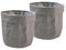 Spetebo Lot de 2 pots de fleurs en papier kraft - 32 x 30 cm - Taupe - Cache-pot décoratif pour fleurs, plantes, sac pliable