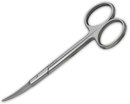 MJW Profesionales Uñas Tijeras Fabricadas en Acero Inoxidable con Puntas Curvas Utilizadas Como el Vello De la Barba, la Nariz y Las Orejas Recortar Tijeras