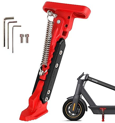 ulip Scooter Kickstand Parken Stand Füße Unterstützung Ersatzteil kompatibel für Ninebot Max G30/Max G30LP Elektro-Scooter Rot Schwarz