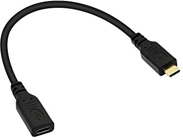 SinLoon USB Type C Extension Short Cable Type C Male to Female Short Cable USB 3.1 10Gbps Fast Charging 4K HD Video Audio Data Transfer Cord for Laptop、Tablet、Mobile、Phone-1FT