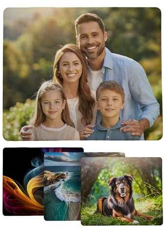 PERSONALISED Photo Mouse Mat - Customized Memory Mousepad for Family, Friends, Lovers, Couples - Non-Slip Rubber Mouse Mat - Soft Comfortable and Stylish - Use with all Mouse types