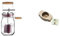 Kilner Baratte à beurre en verre & LA BONNE GRAINE - Moule pour Plaquettes de Beurre - Beurre Maison - Bois Véritable - Forme Ronde