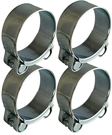 Boltza® Single Bolt Hose Super Clamp 48-51mm Clip Silicone Rubber Exhaust x4