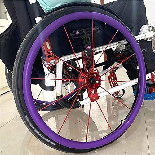 1 Paar Rollstuhl-Greifreifen-Abdeckungen, 24 Zoll / 22 Zoll Hinterrad-Sportrollstuhlabdeckung, Rutschfeste, Verschleißfeste Handschubabdeckung, Silikon-Handschubabdeckung [Energieklasse A],C,24 inch