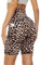 Missluck Radlerhose Damen mit Taschen Kurze Sporthose Hohe Taille Leggings Blickdicht Shorts Sommer Hose für Yoga Gym (Leopard,L-XL)