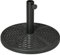 Outsunny Base per Ombrellone da Giardino Rotonda Effetto Rattan Ø45cm, Basamento con Peso da 9.5kg, Nero