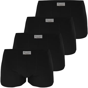 MUSTANG Herren Boxershorts schwarz Retropants im 4er Vorteilspack