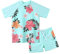 ZNYUNE Fille Maillot de Bain Imprimé 2 Pièces Enfant Rash Guard Anti-UV S241 Fleur-Cyan 16A