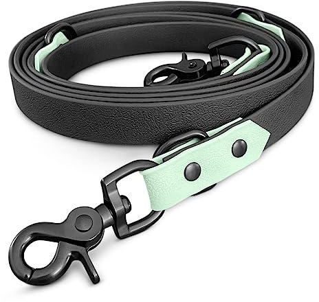 Hundeleine Outdoor Schwarz/Mint | Wasserresistent | Hundetraining | Führleine | Hundeerziehung | Outdoor