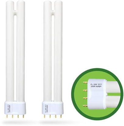 PL18-B-FFP 18W Replacement for OttLite T18330 T186C0 T40112 Fluorescent Light Bulb,18W Compact Fluorescent Light Bulbs Tpye B,5500K Bright Natural Daylight,2G11 Base,2Pack